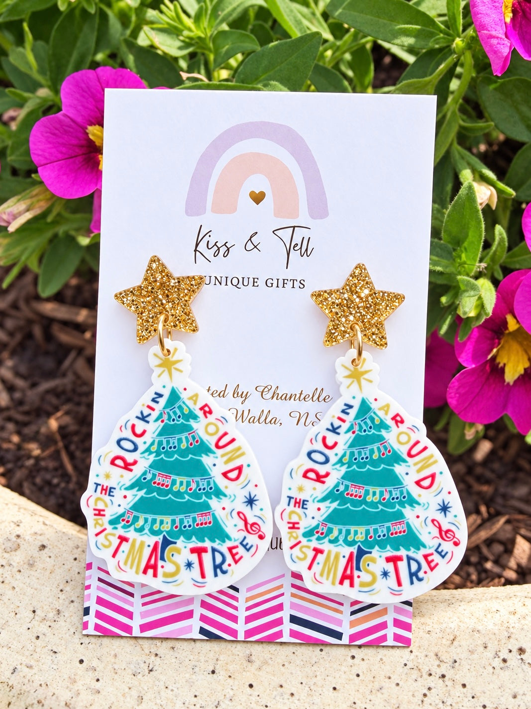 'Rocking Around The Christmas Tree' Dangle Earrings