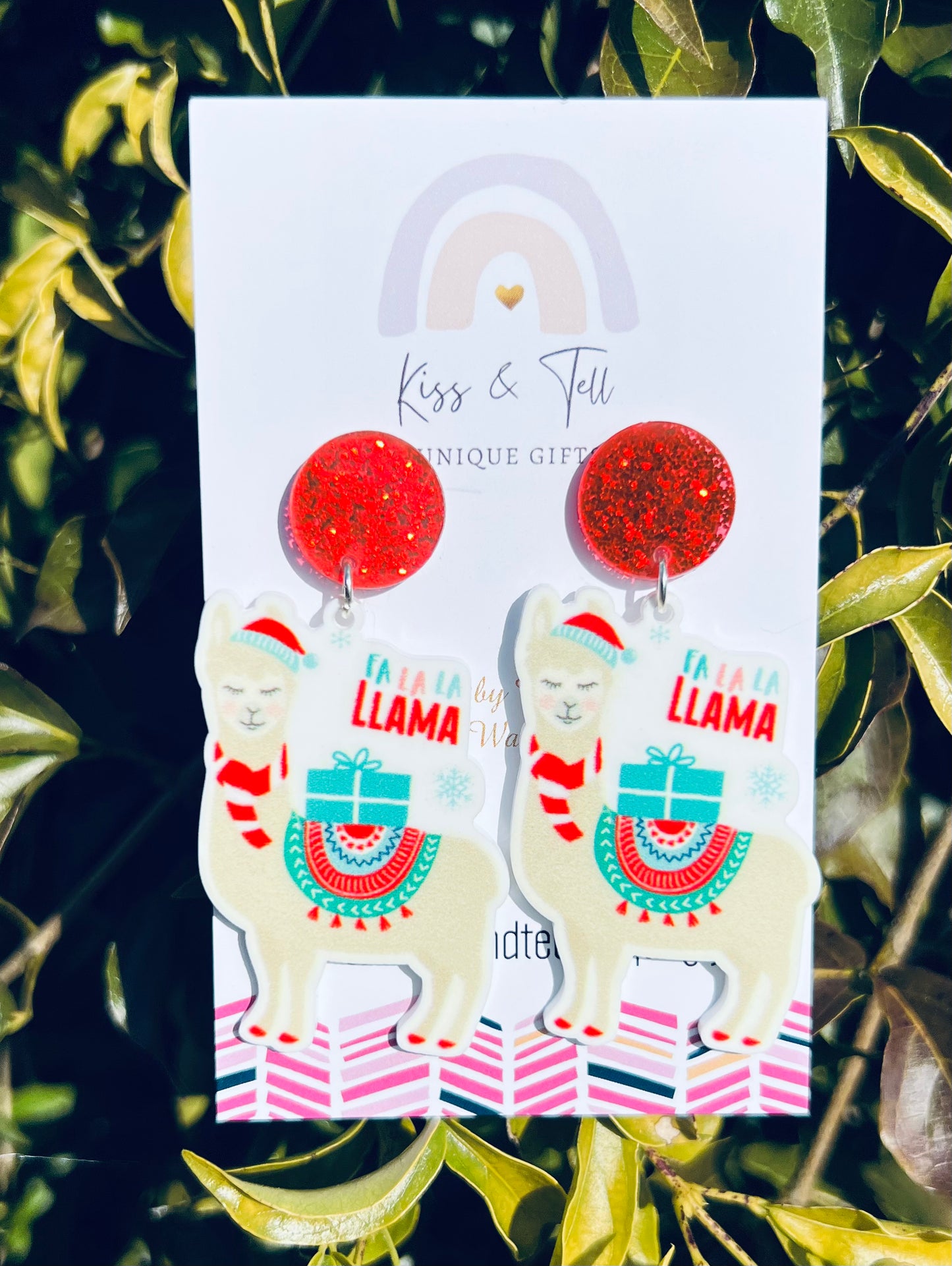 * LAST ONE * Christmas Llama Dangle Earrings
