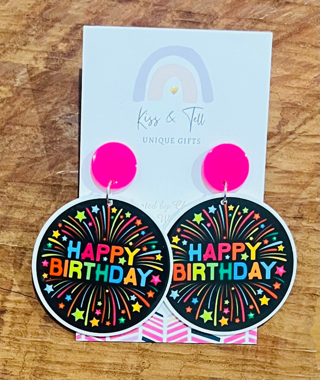 Happy Birthday Dangle Earrings