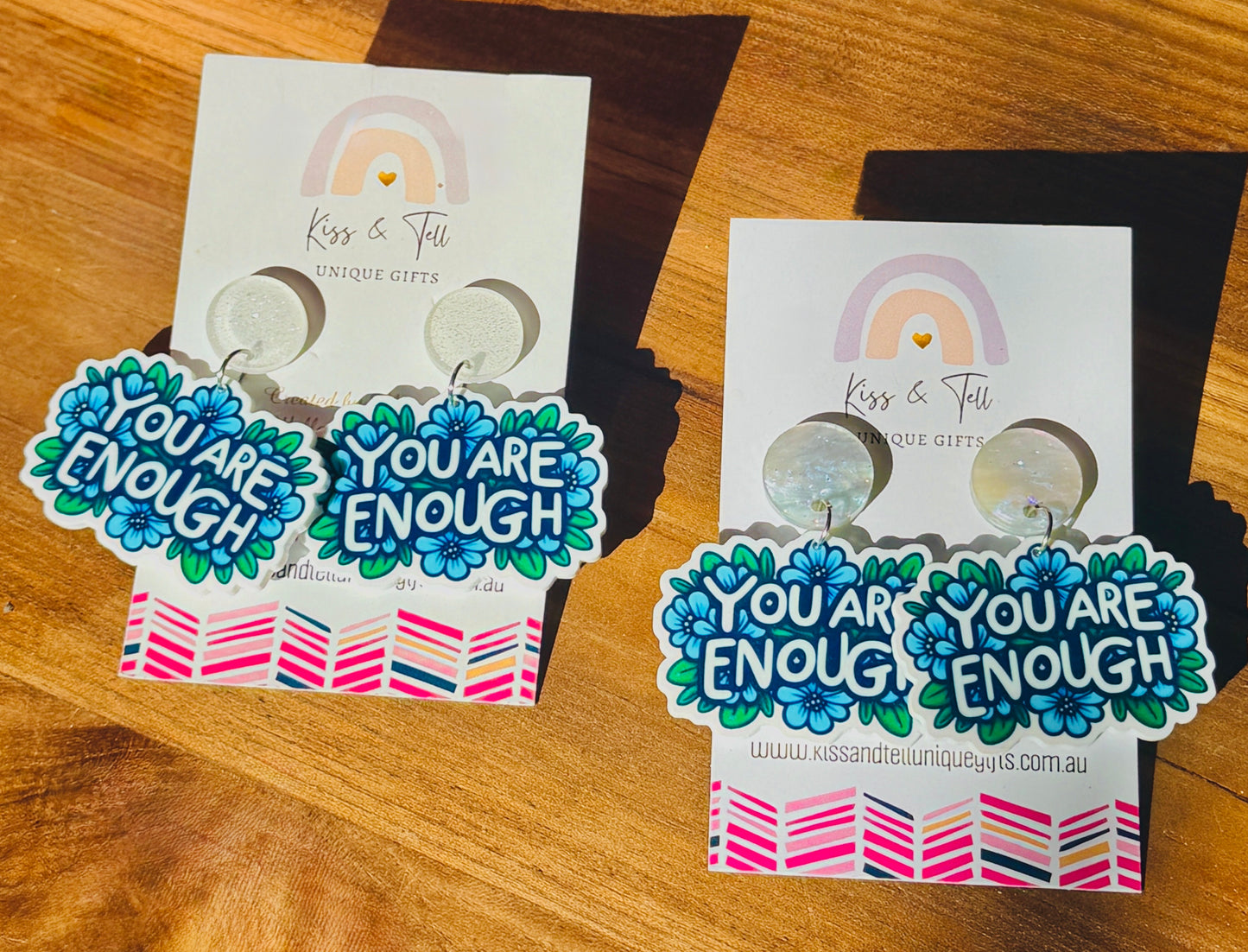 'You Are Enough' Dangle Earrings