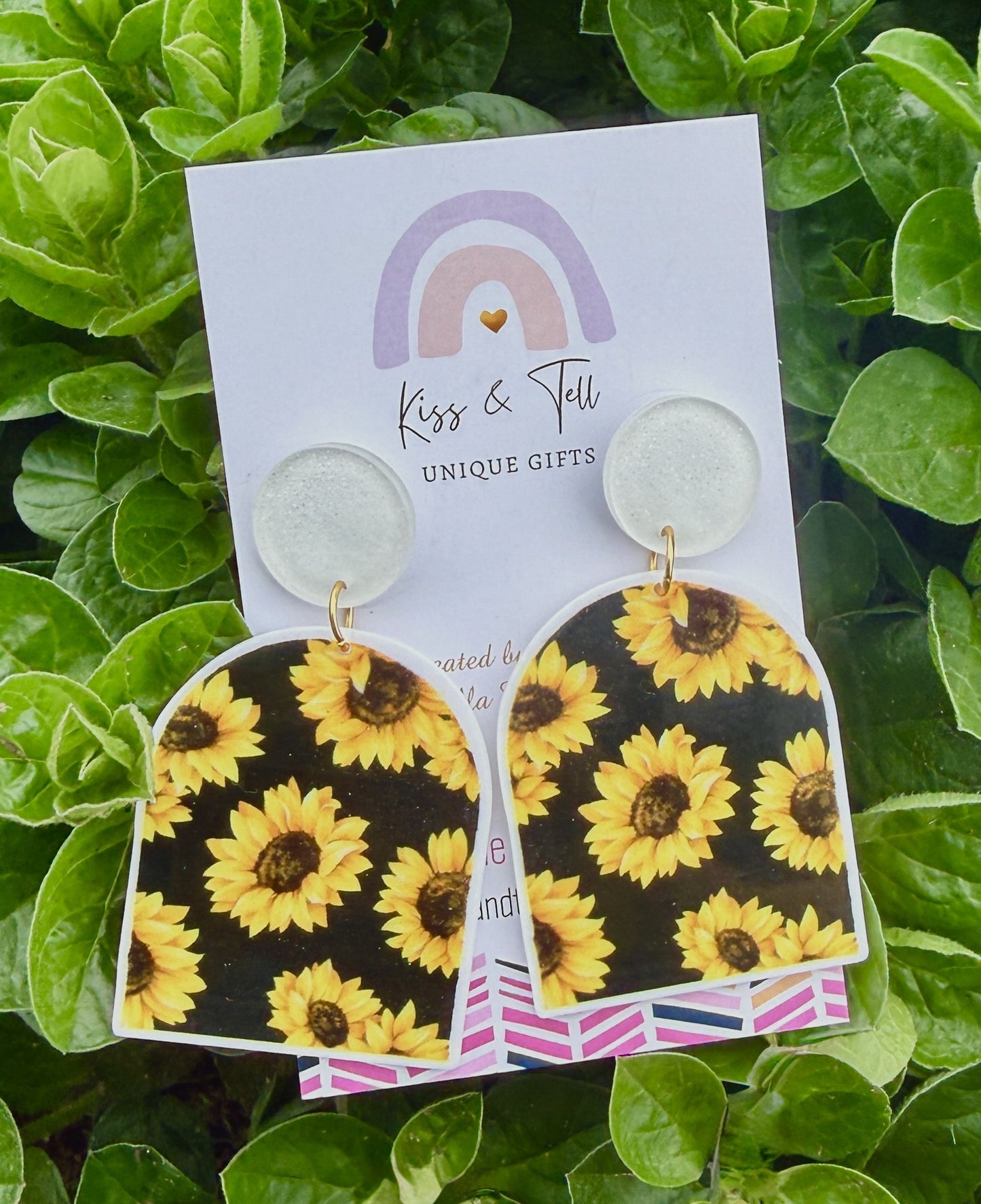 Sunflower Arch Dangle Earrings