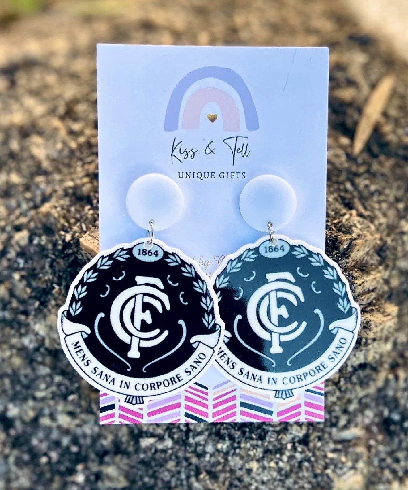 AFL Carlton Blues Team Dangle Earrings