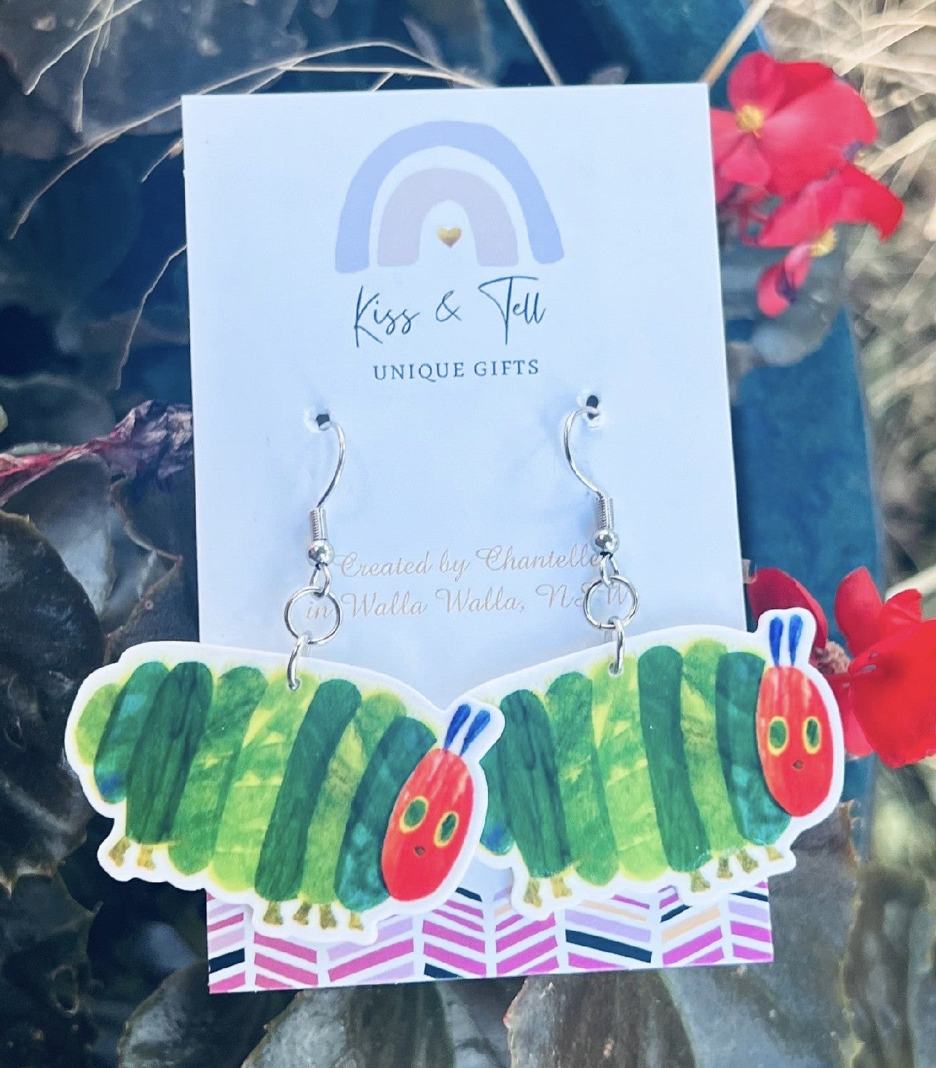 Fun Hungry Caterpillar Dangle Earrings
