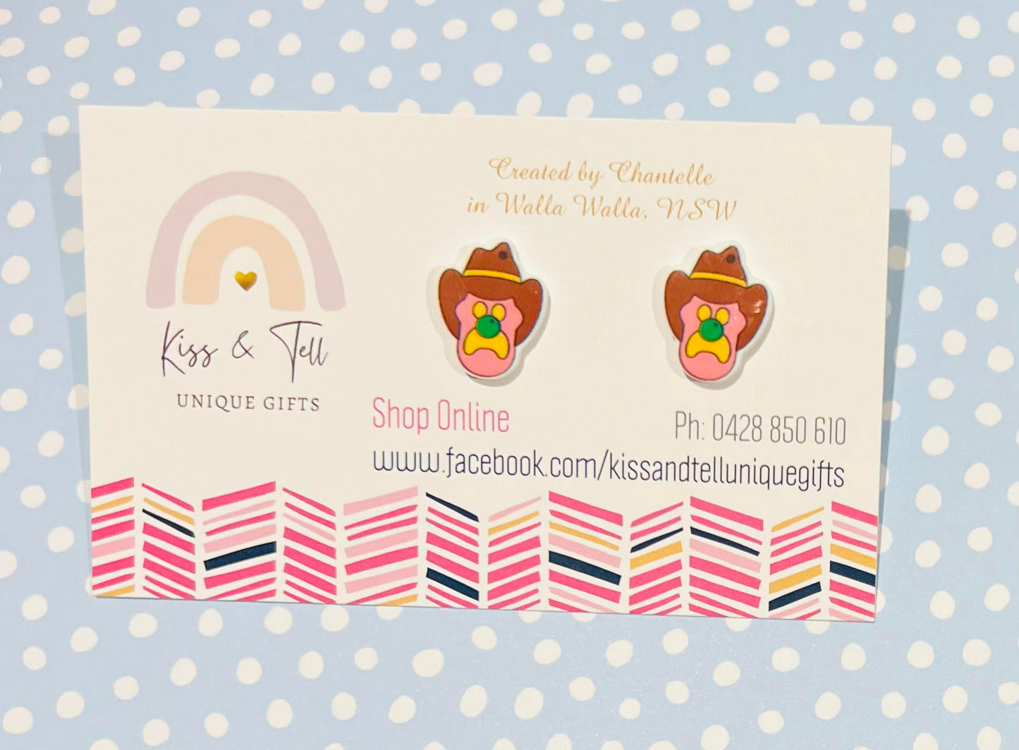 Bubble-O-Bill Face Stud Earrings