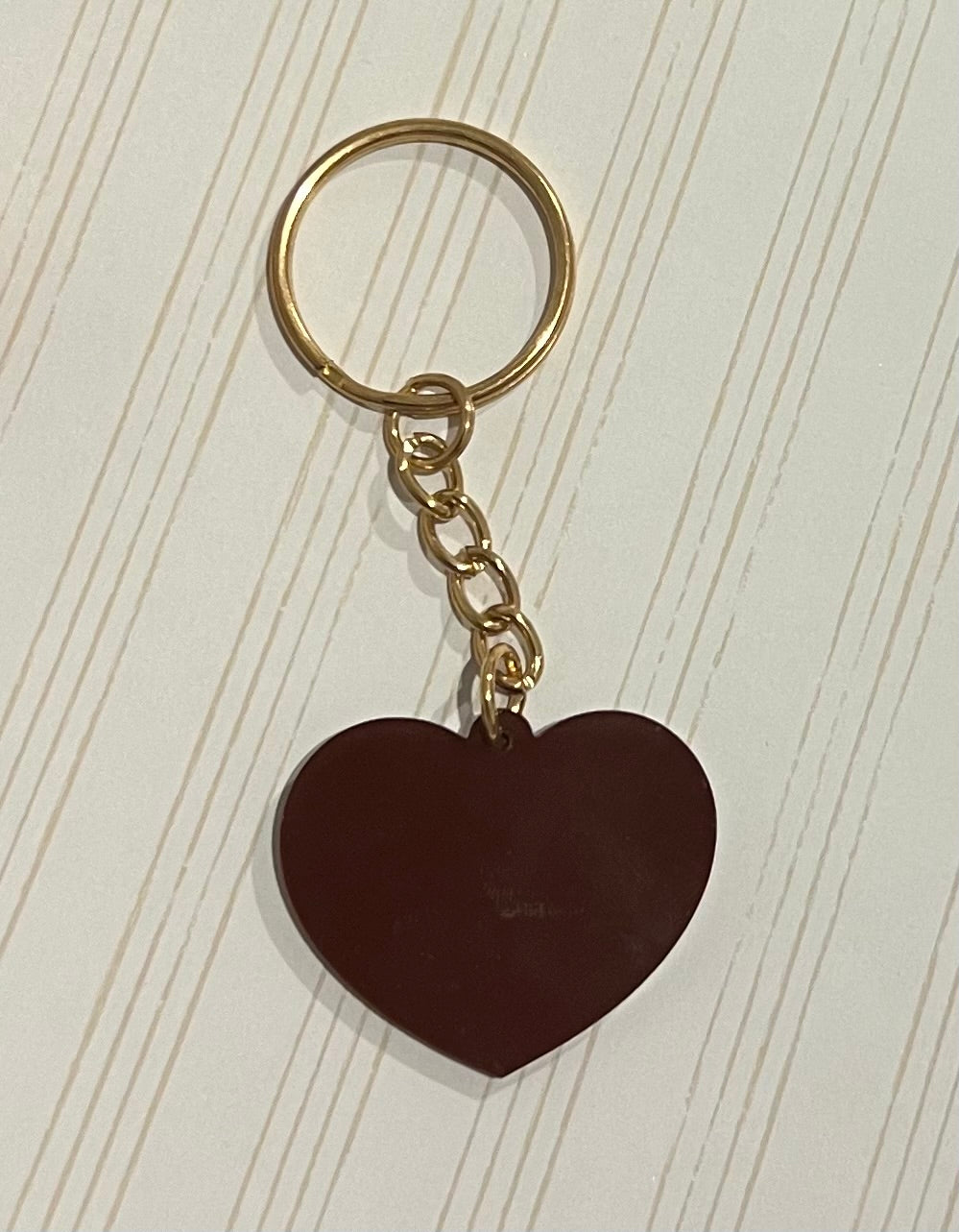 Leopard Print Heart Keyring