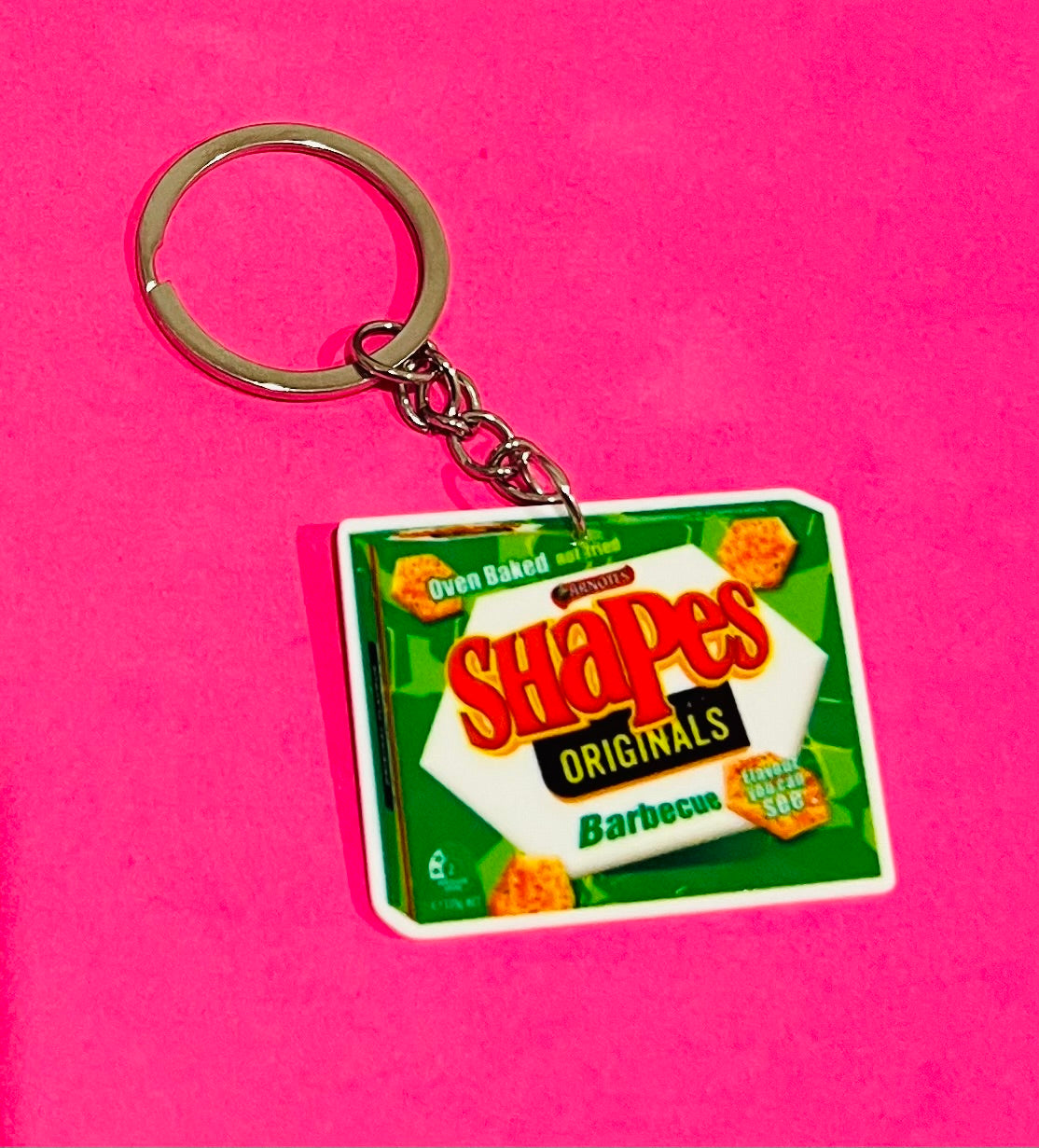 BBQ Shapes Packet Keyring