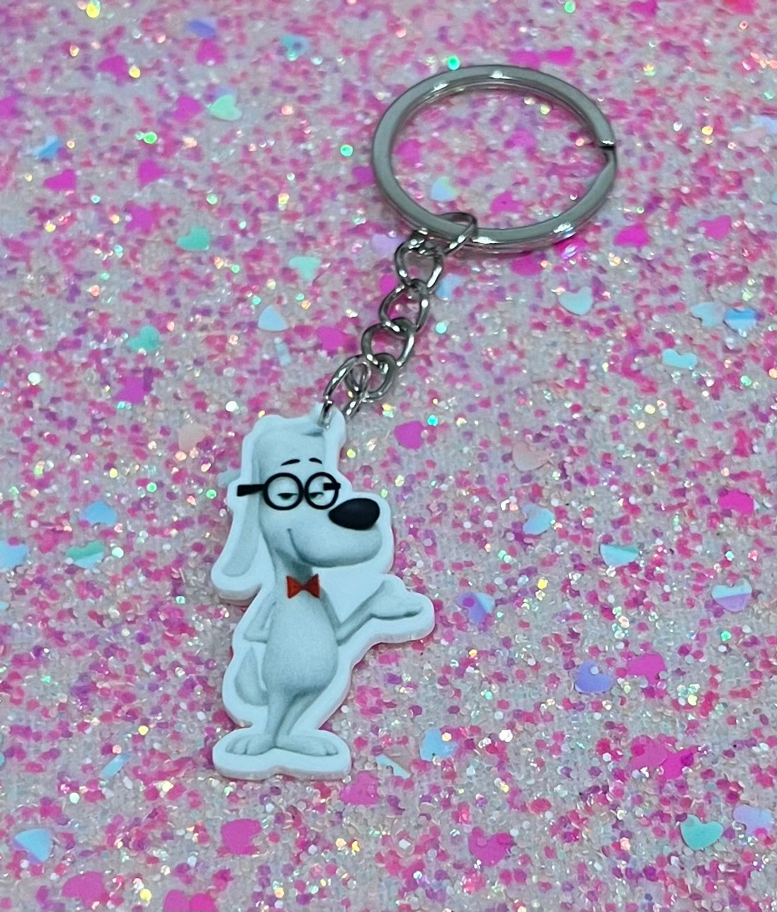 Mr Peabody Dog Keyring