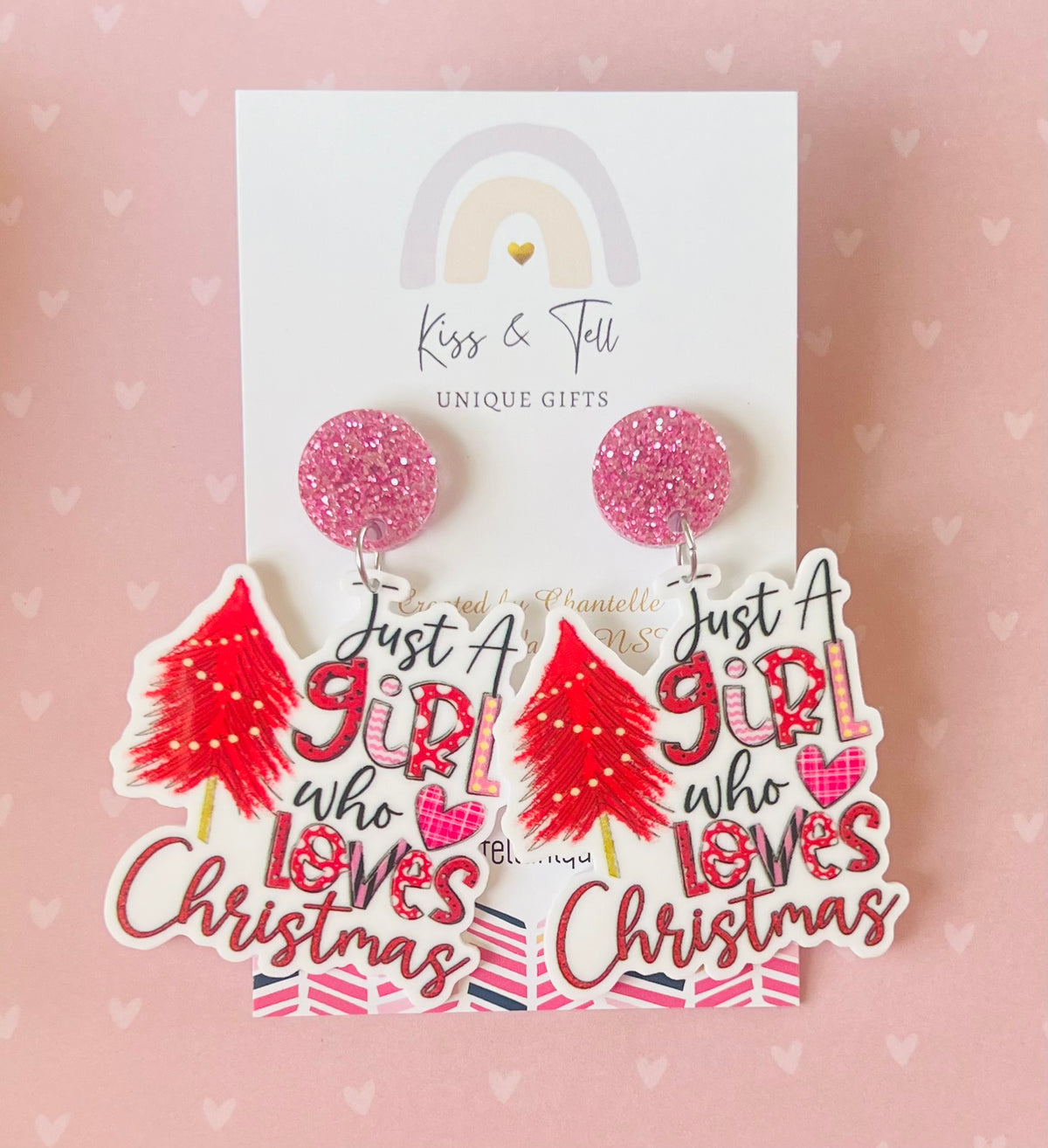"Just A Girl Who Loves Christmas" Earrings