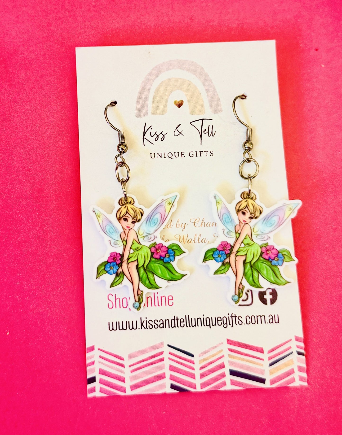 Tinker Bell Fairy Dangle Earrings