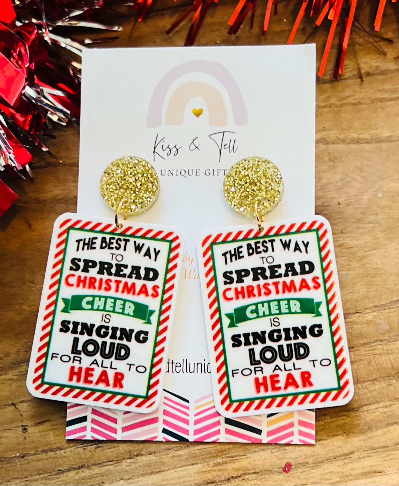 Elf Christmas Movie Quote Earrings