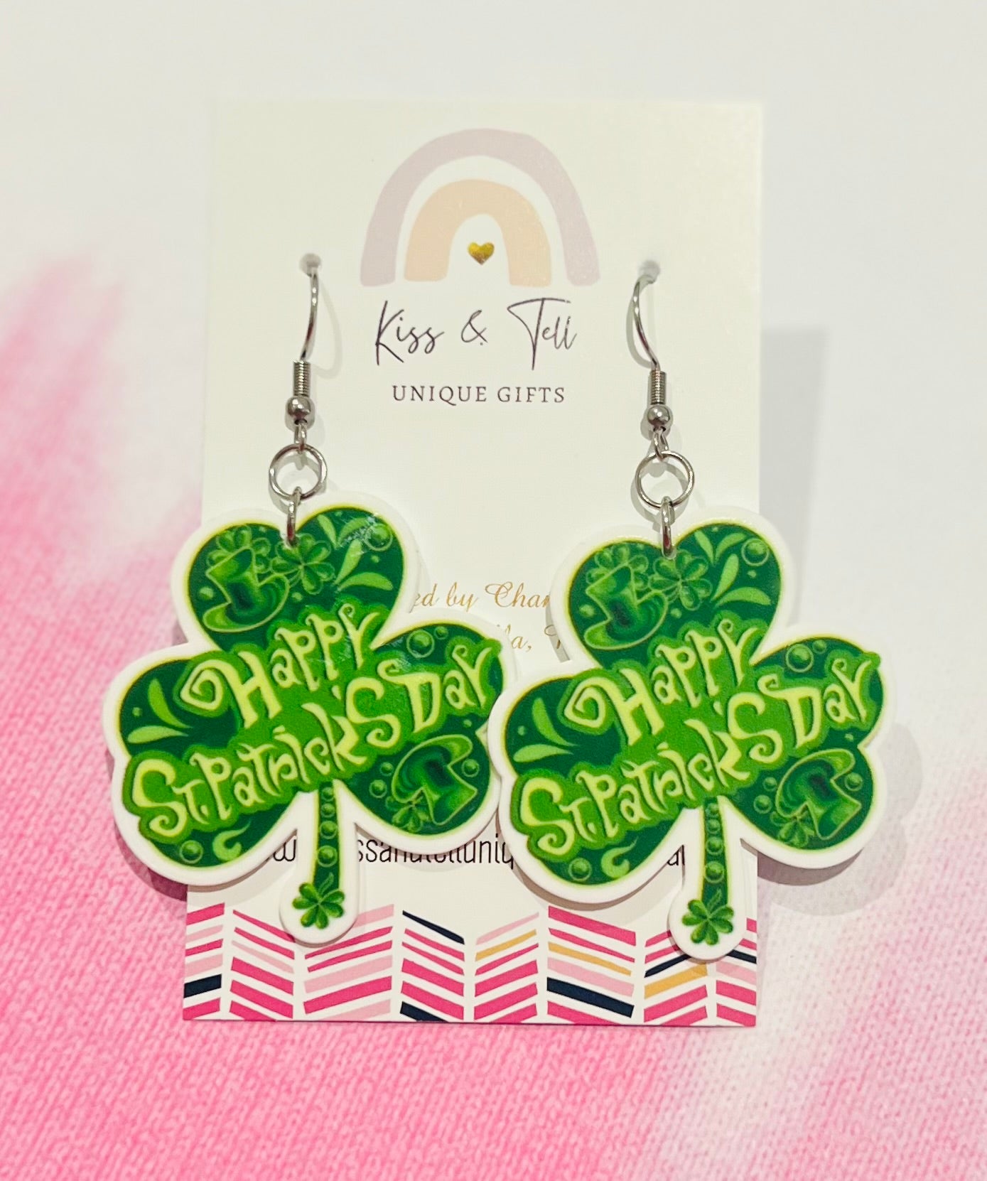 St Patrick's Day Dangle Earrings