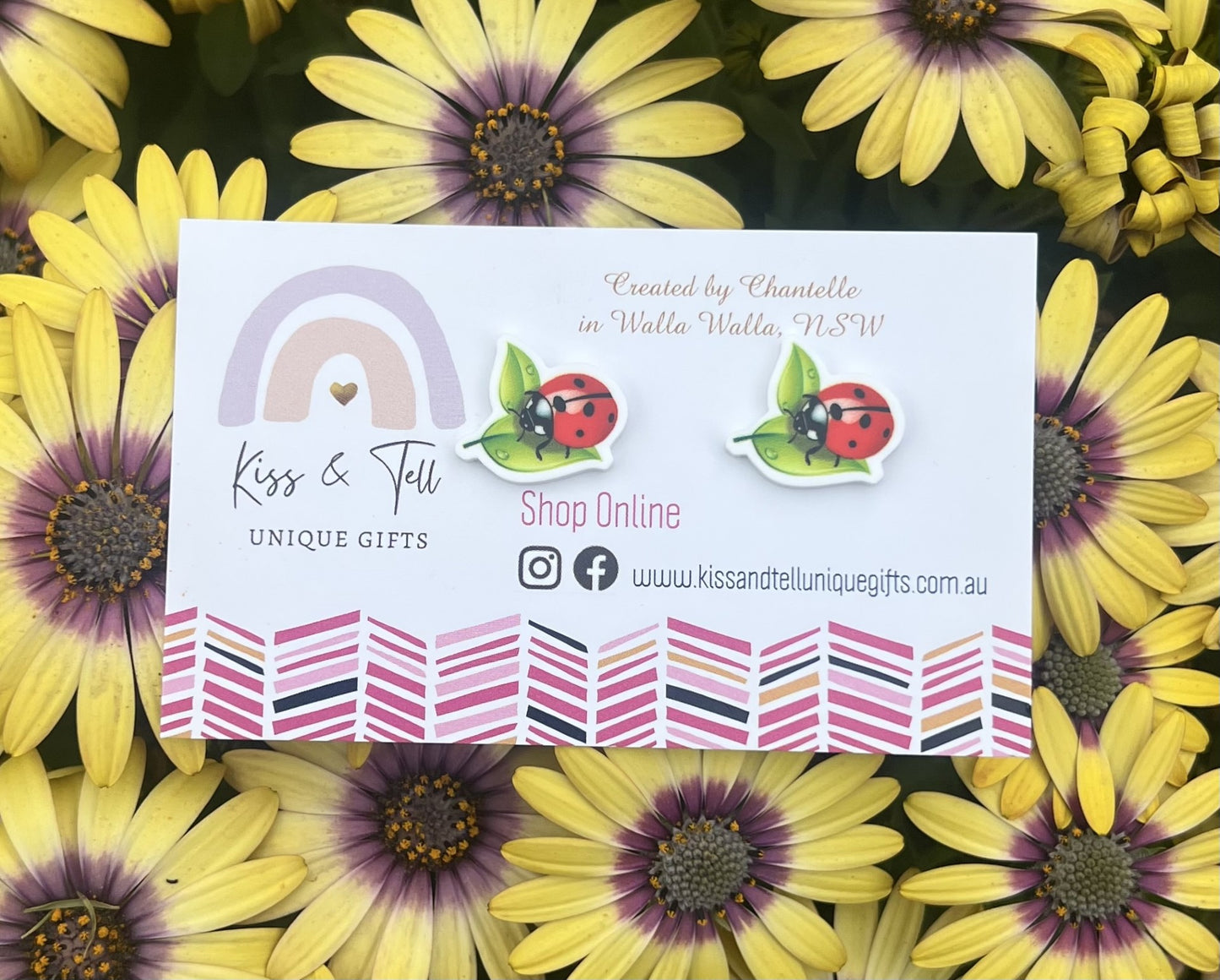 Lady Bug Stud Earrings
