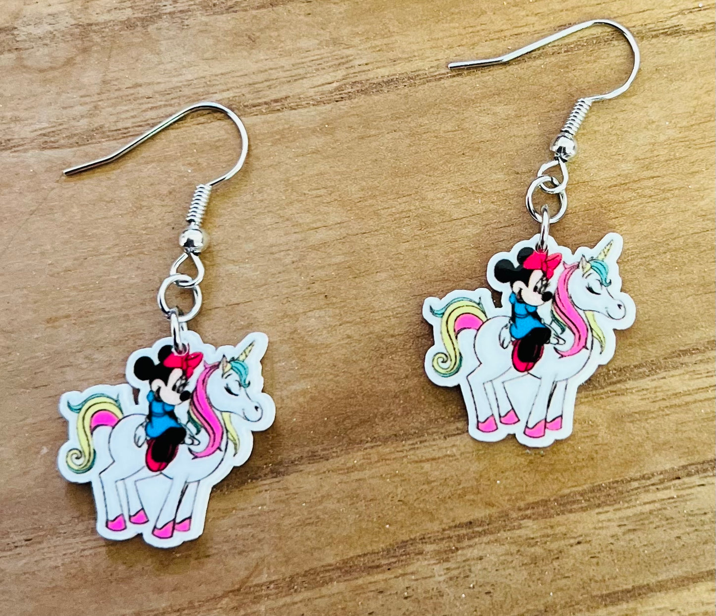 Minnie & Unicorn Small Dangle Earrings