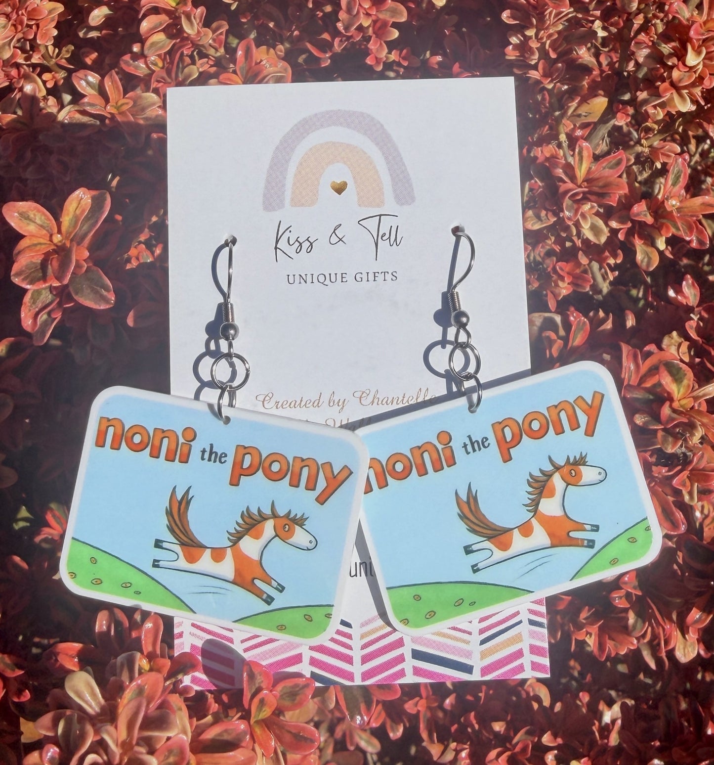 Noni The Pony Book Dangle Earrings