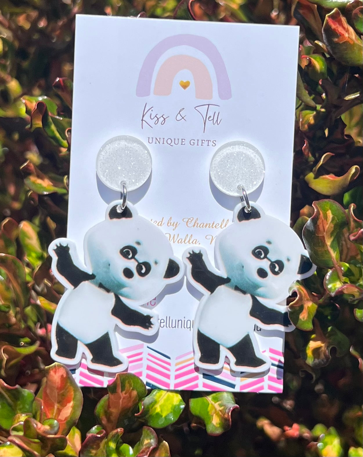 Cute Panda Bear Dangle Earrings