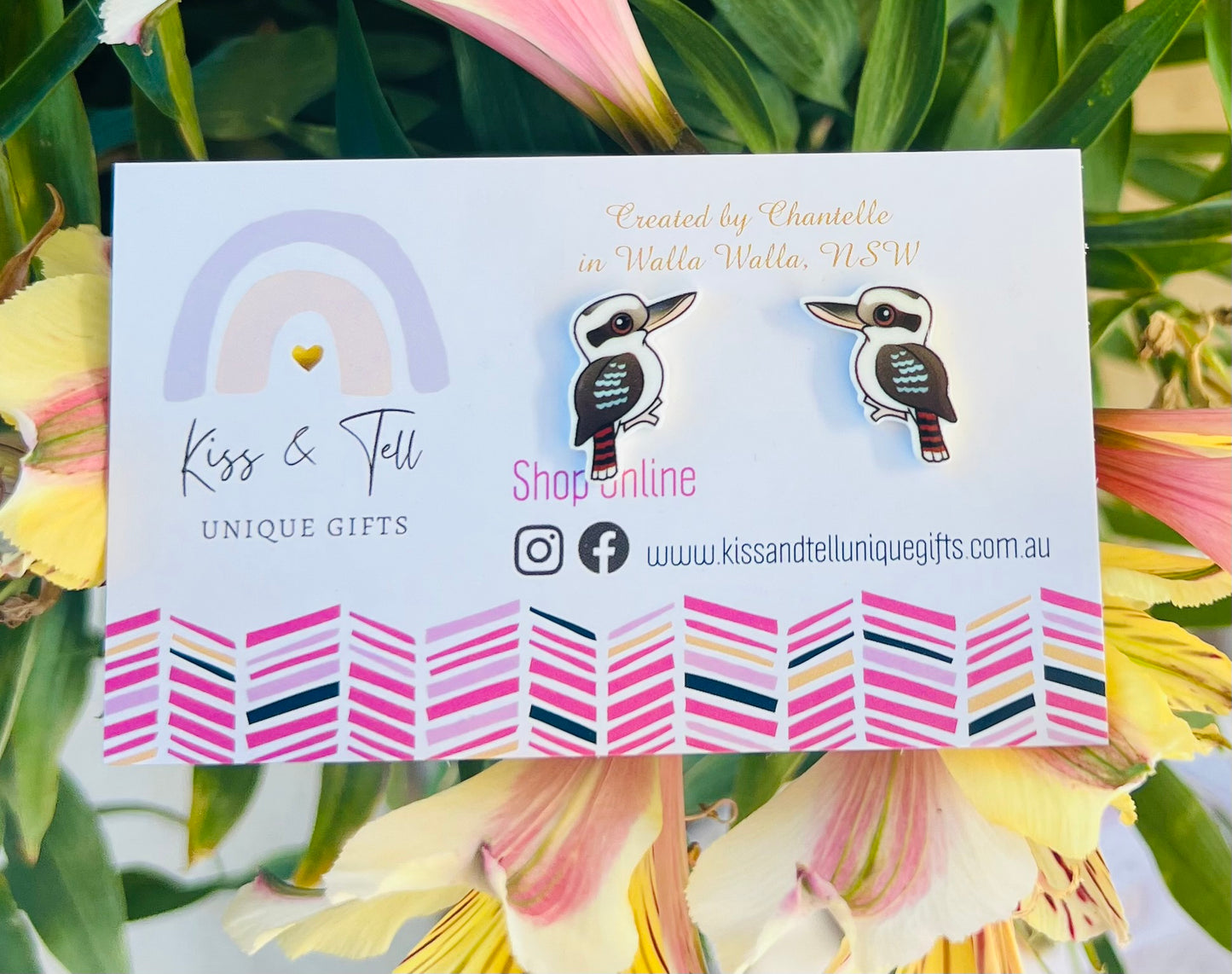 Kookaburra Bird Stud Earrings