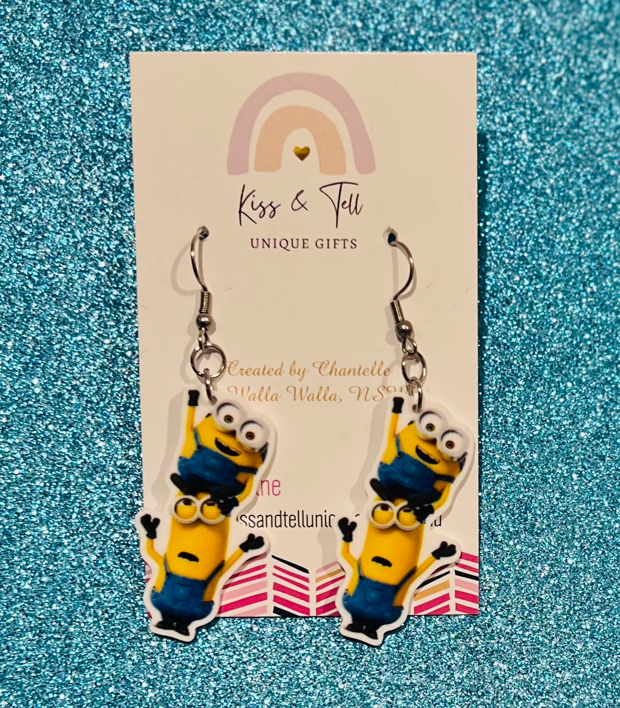 Kevin & Bob Minion Dangle Earrings