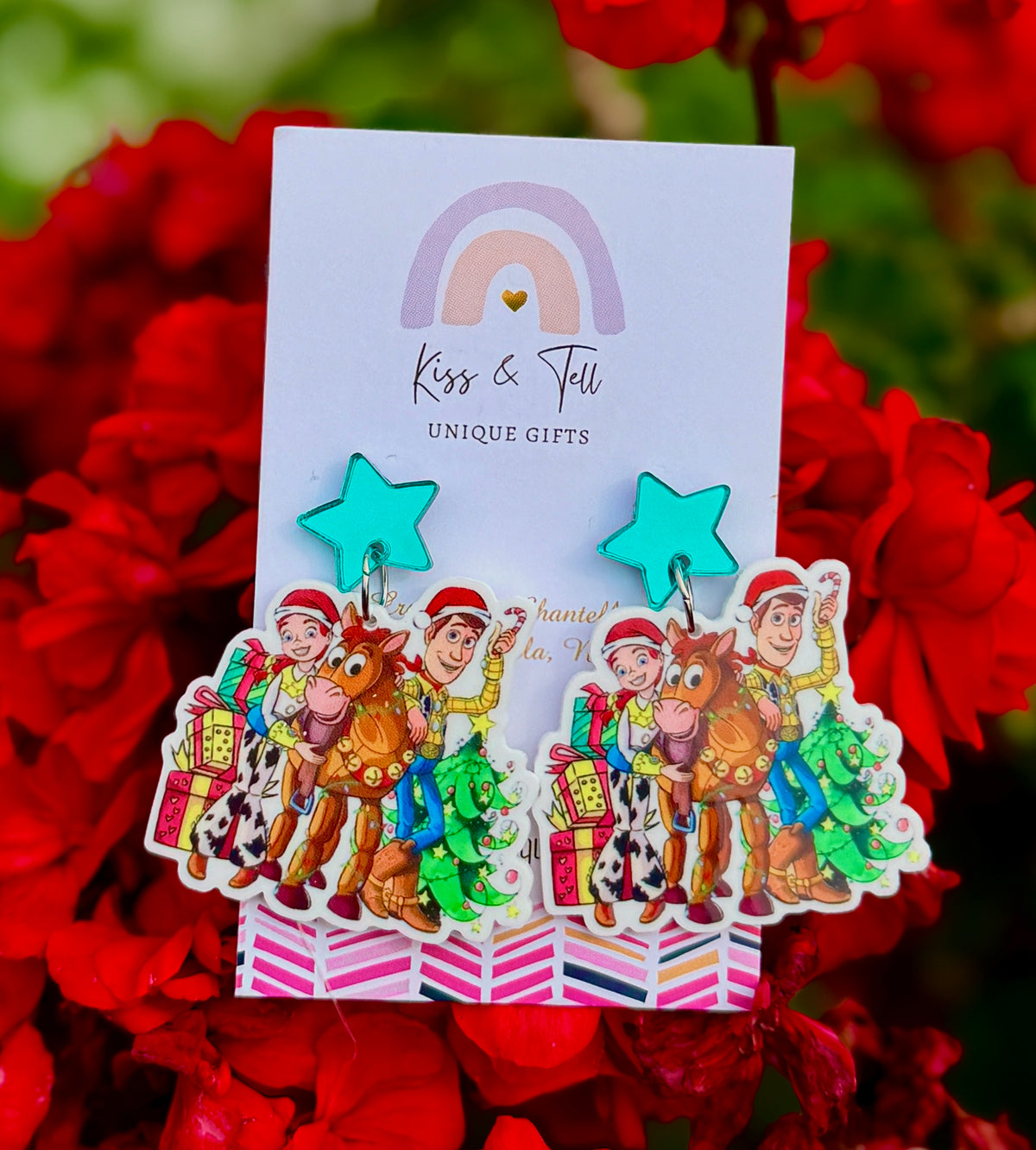 Toy Story Christmas Dangle Earrings