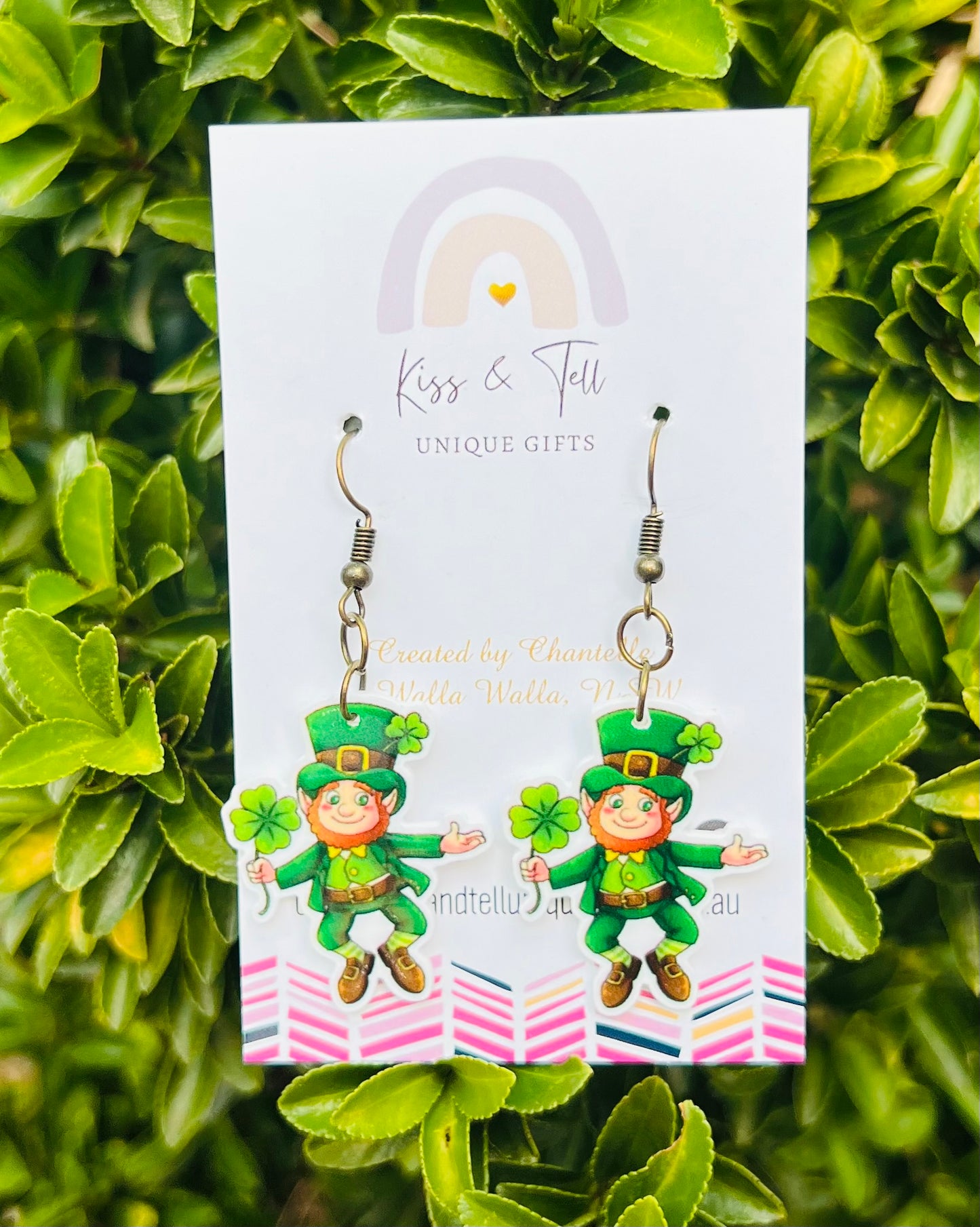 Irish Leprechaun Dangle Earrings