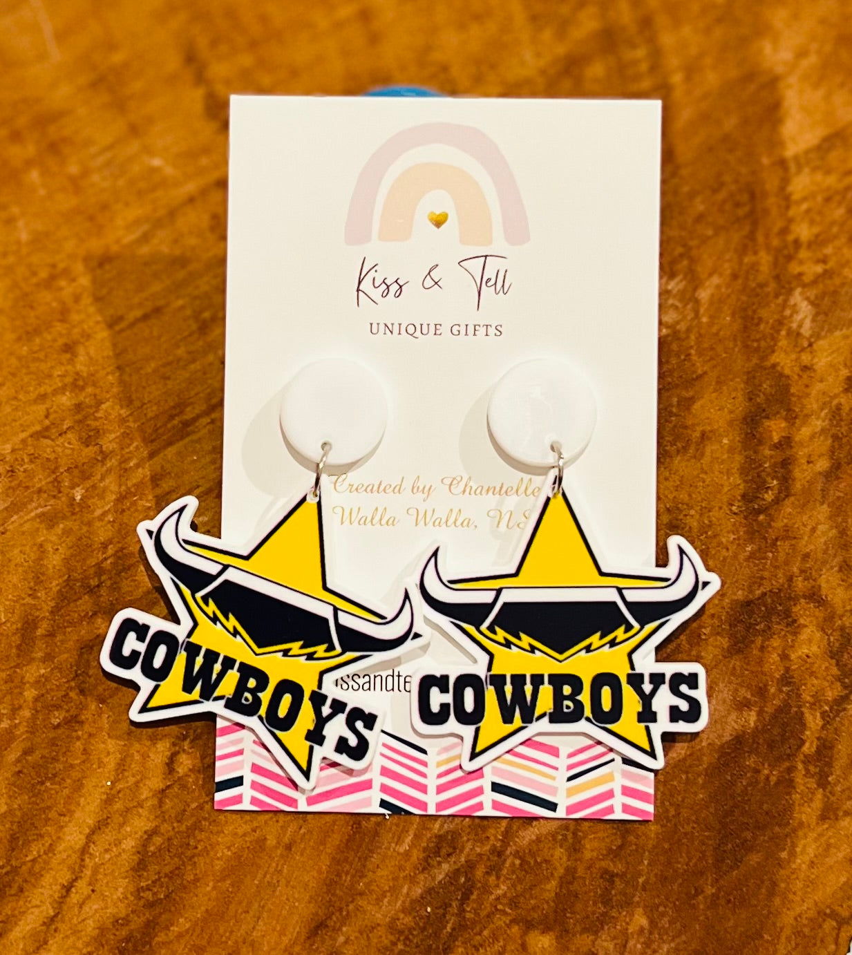 NRL Cowboys Team Dangle Earrings