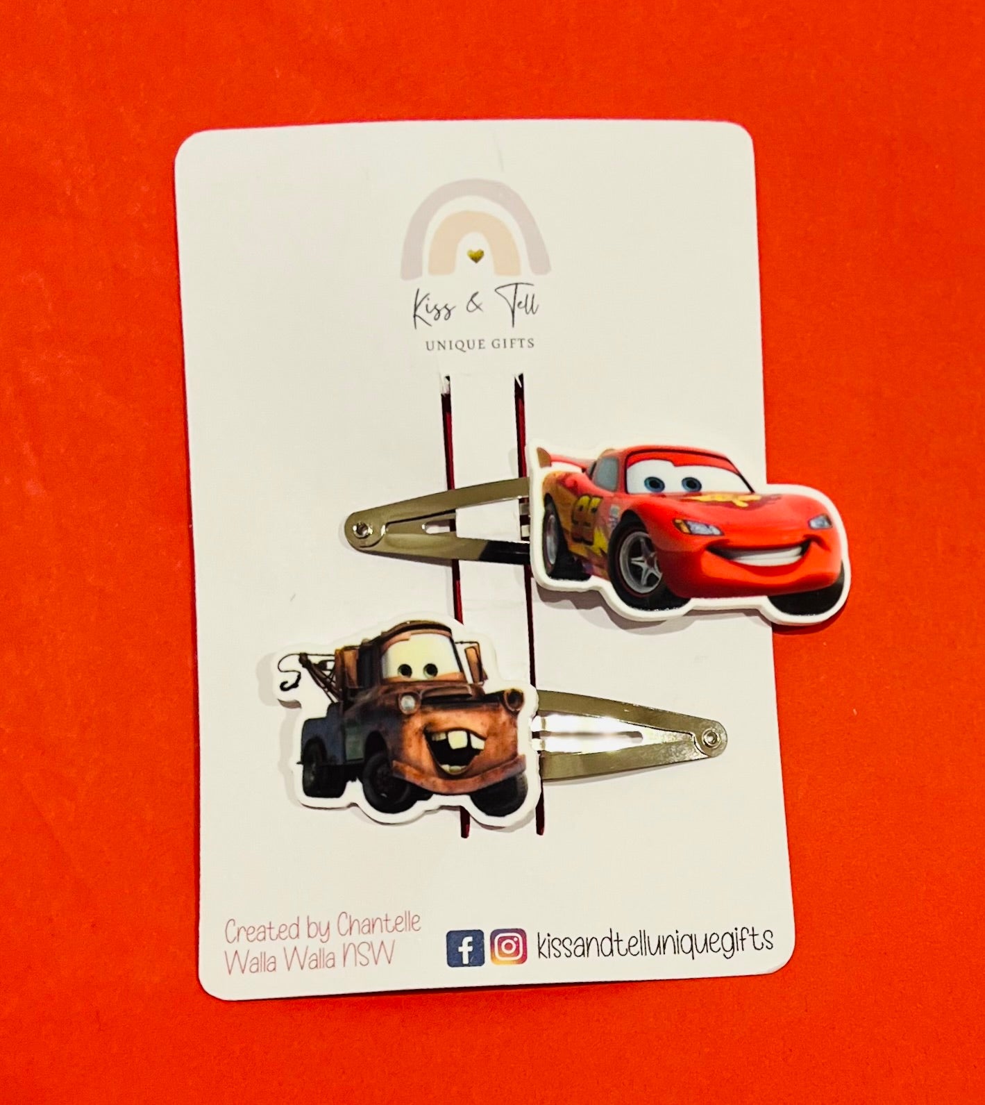 Cars Movie Hair Clip Set