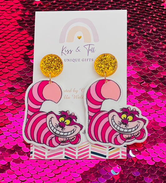 Cheshire Cat Dangle Earrings