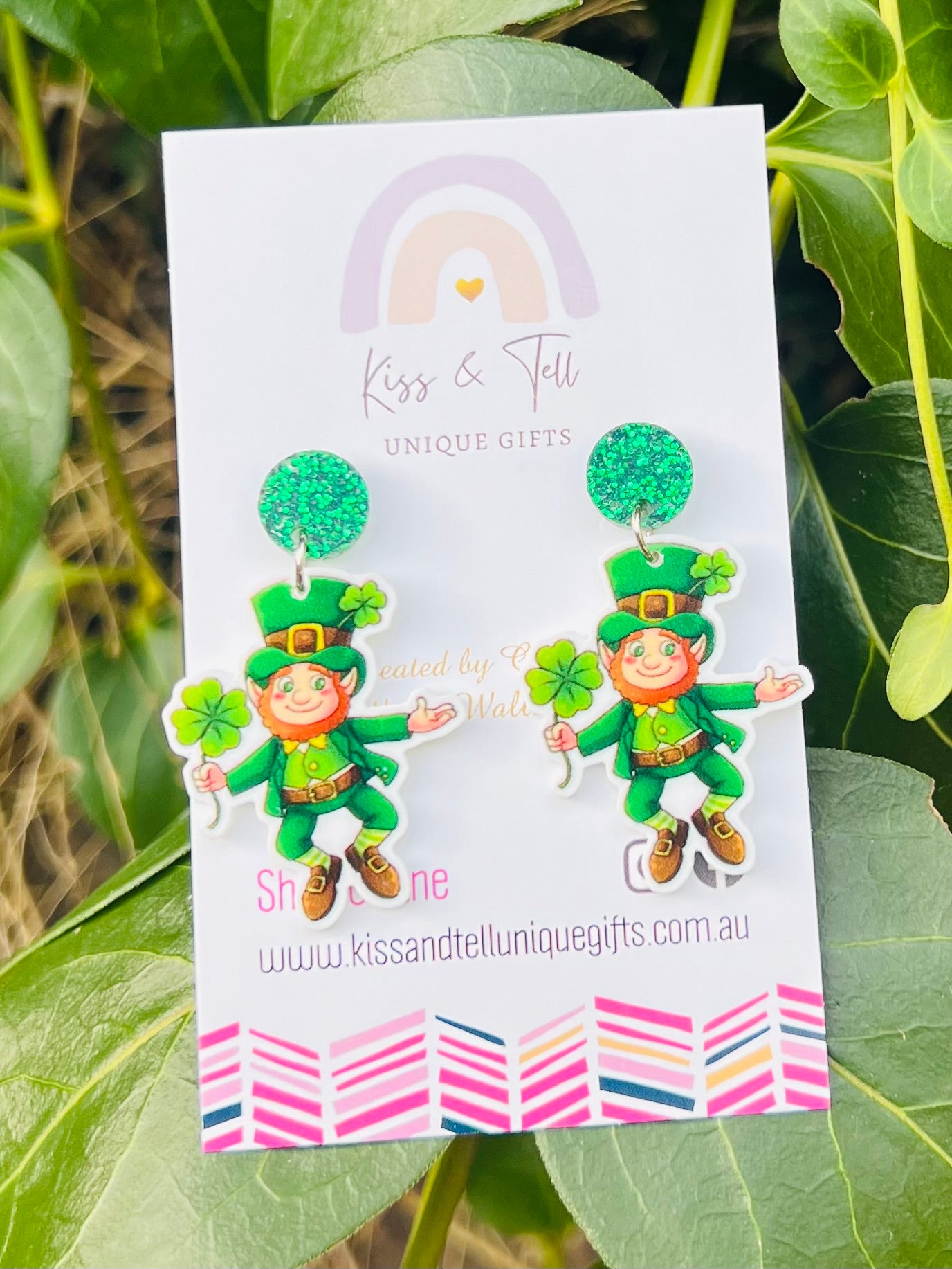 Irish Leprechaun Dangle Earrings