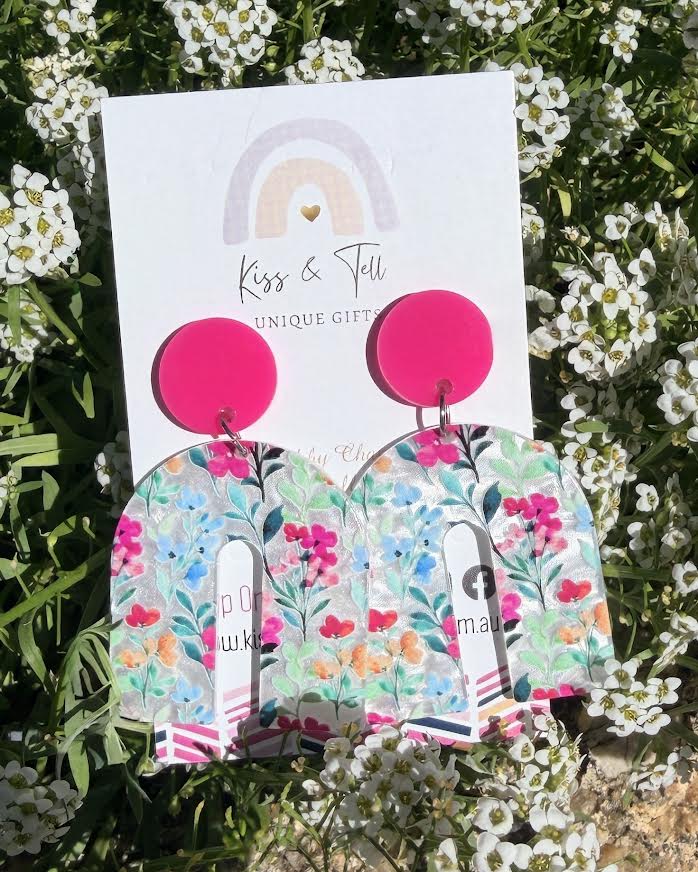 Pretty Floral U-Drop Earrings