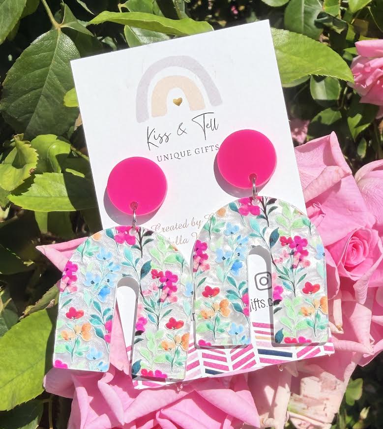 Pretty Floral U-Drop Earrings