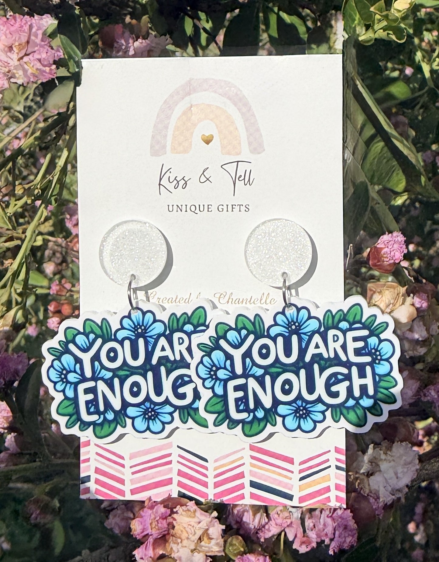 'You Are Enough' Dangle Earrings
