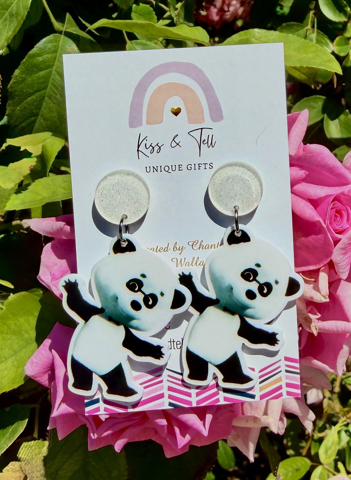 Cute Panda Bear Dangle Earrings