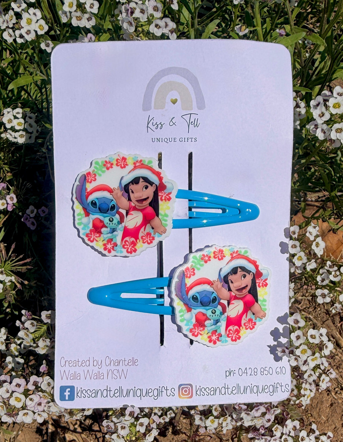 Christmas Lilo & Stitch Hair Clips