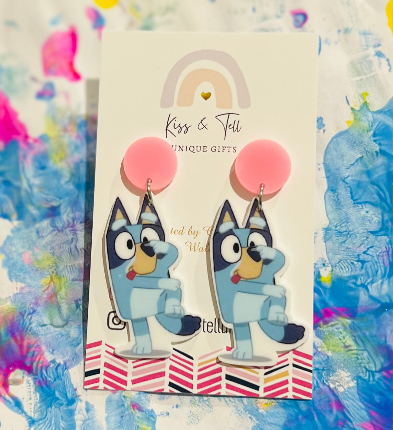 Dancing Bluey Dangle Earrings