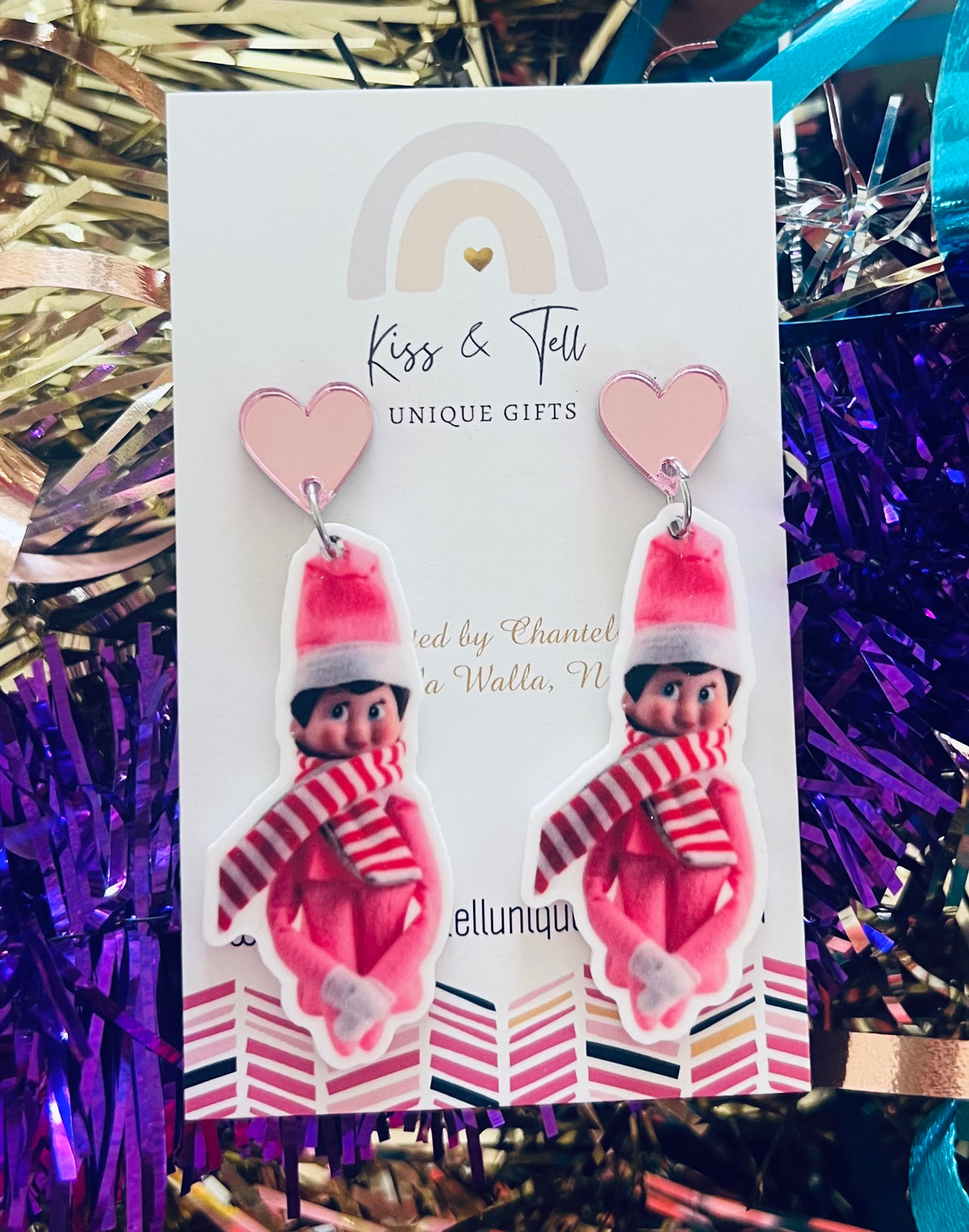 Pink Elf Dangle Earrings