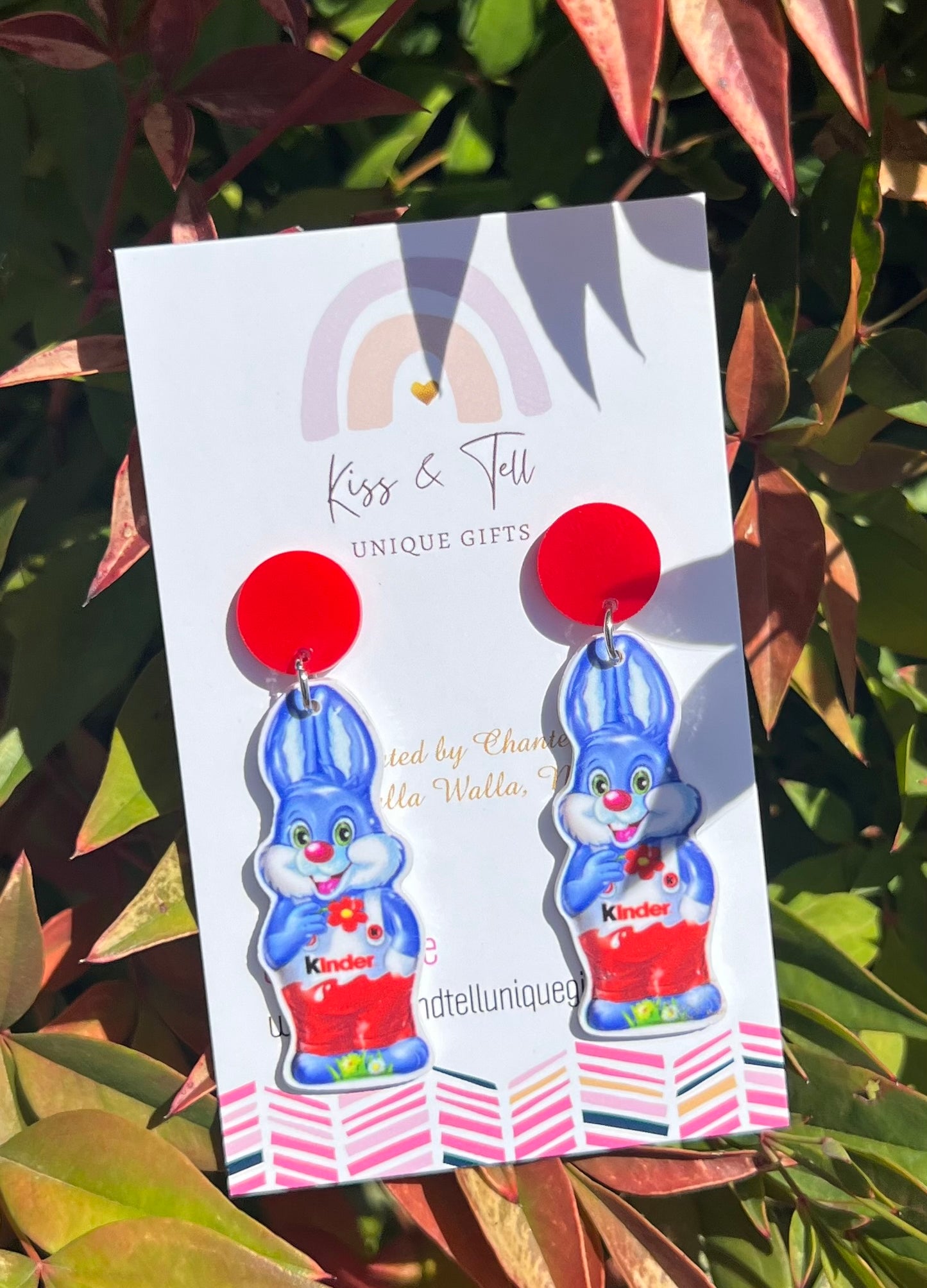 Kinder Chocolate Bunny Earrings