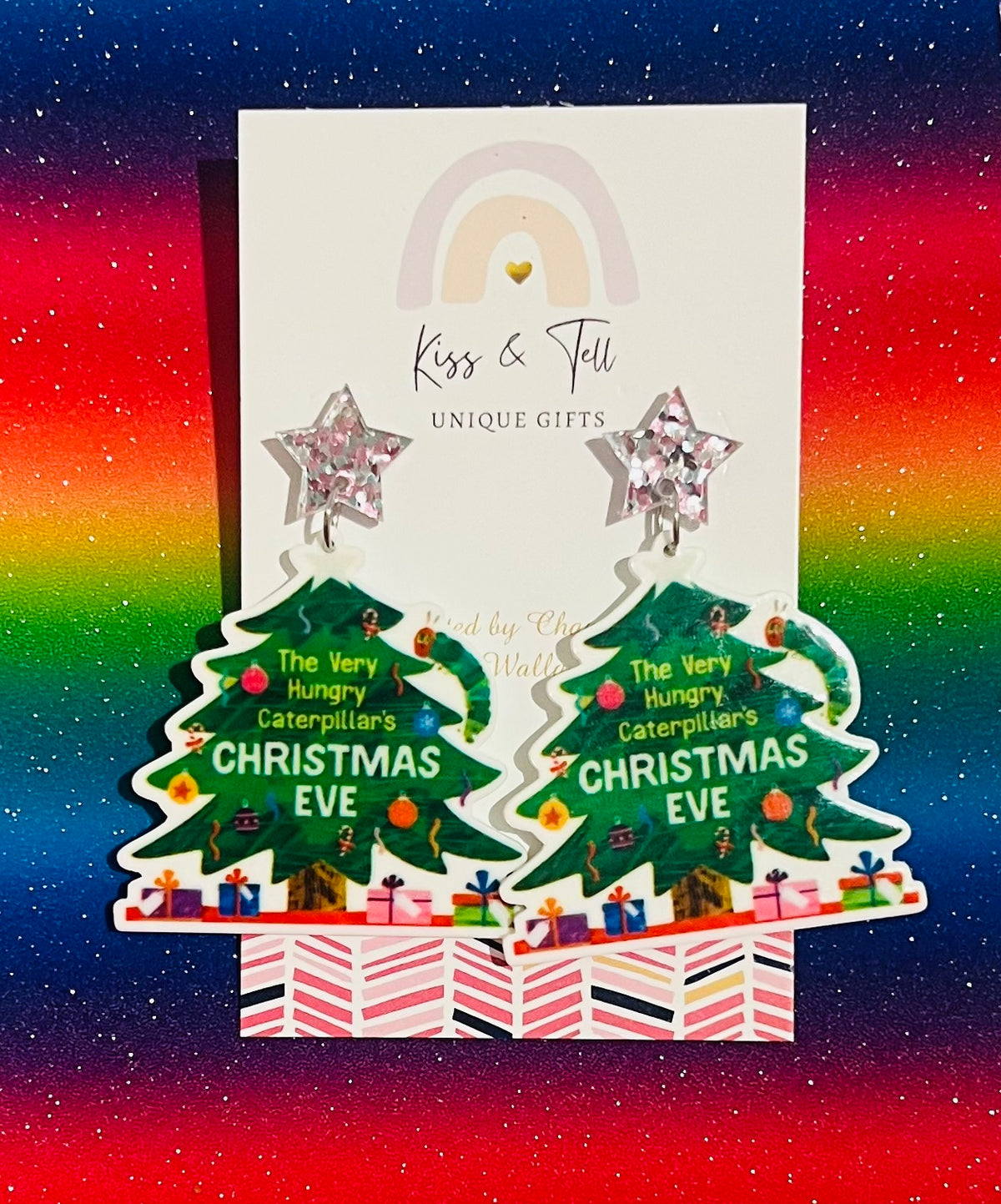 Hungry Caterpillar Christmas Tree Earrings