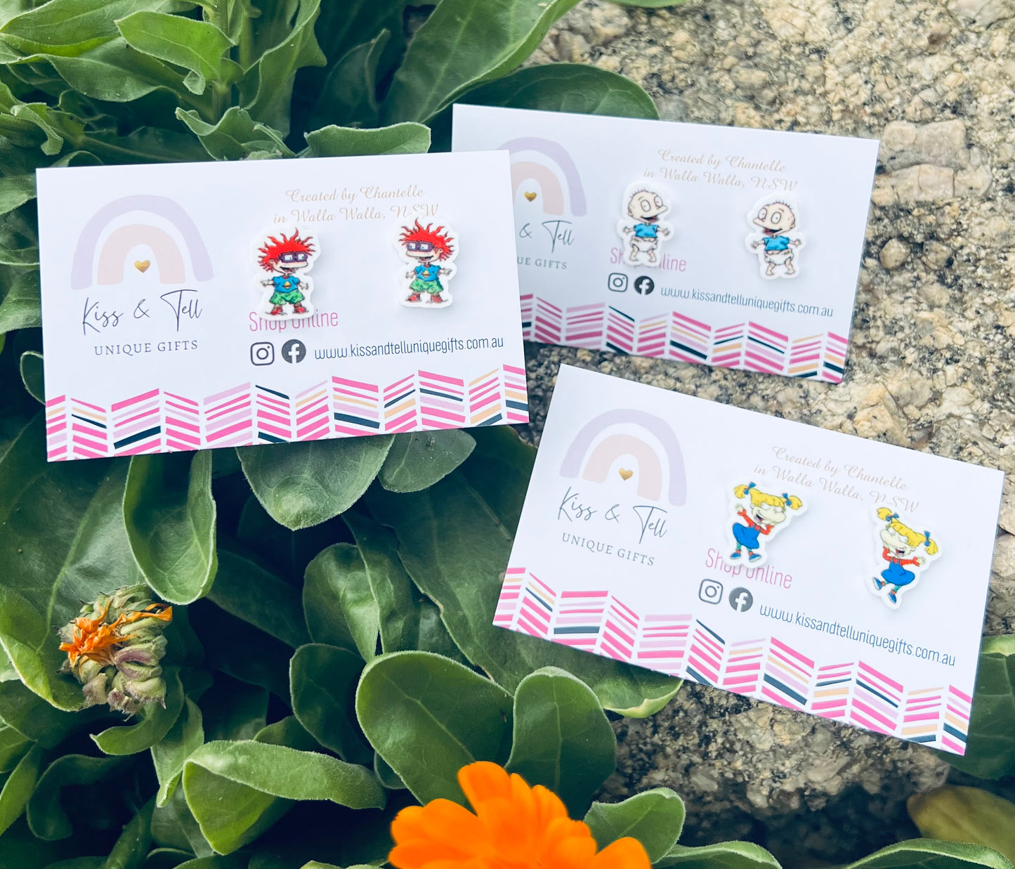 Rugrats Characters Stud Earrings