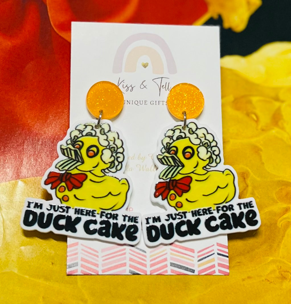 Bluey Duck Cake Dangle Earrings