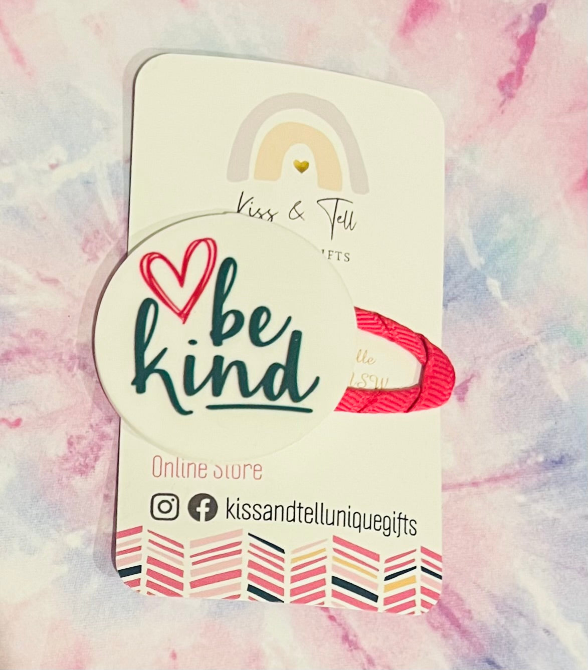 "Be Kind" Ribbon Hair Clip