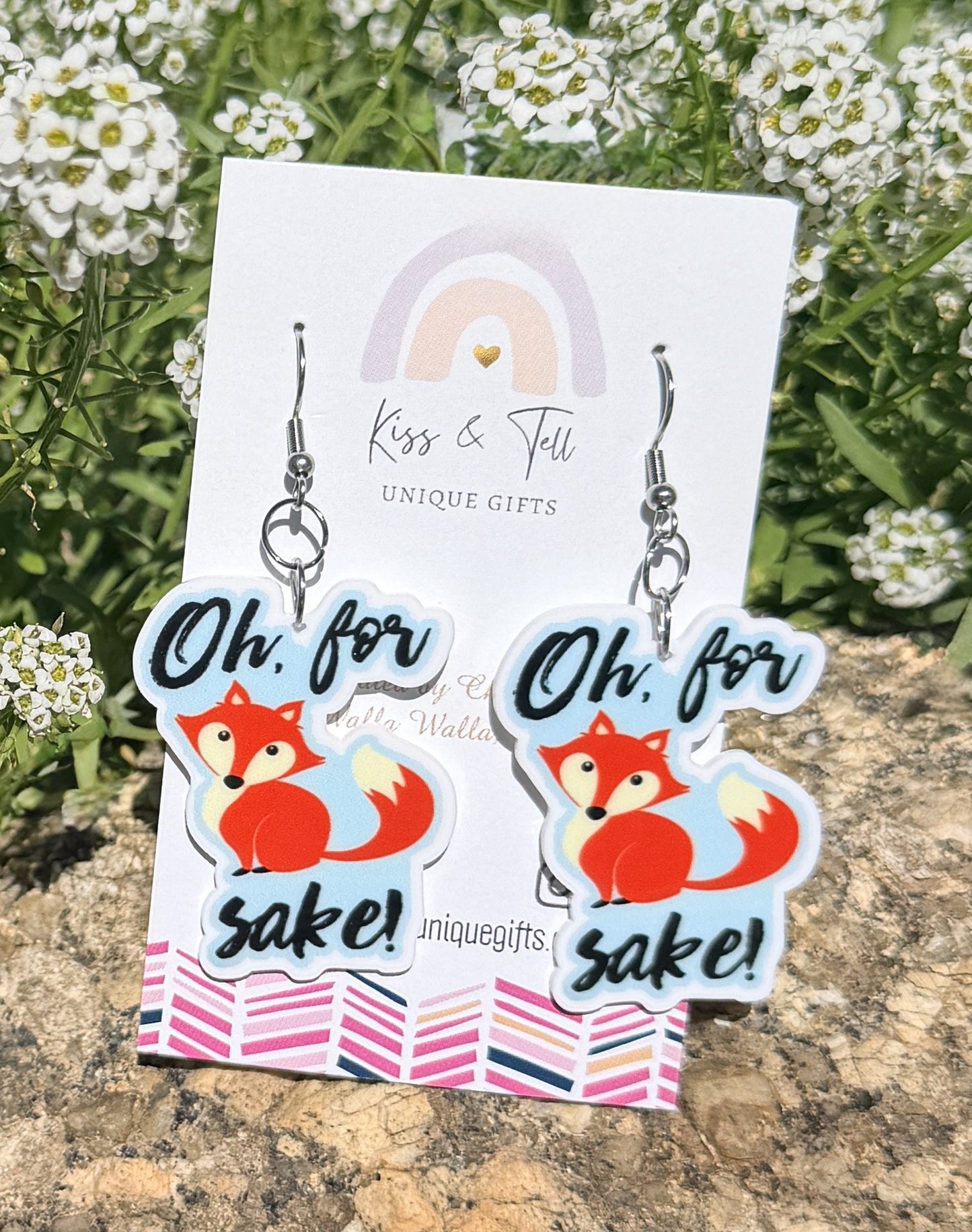 “Oh, for Fox Sake” Dangle Earrings