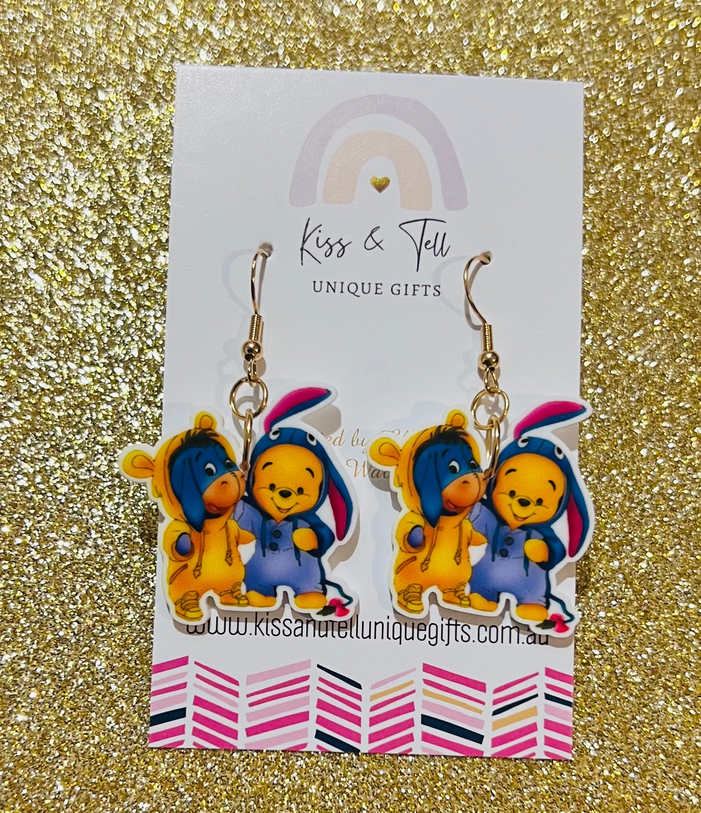 Halloween Winnie & Eeyore Earrings