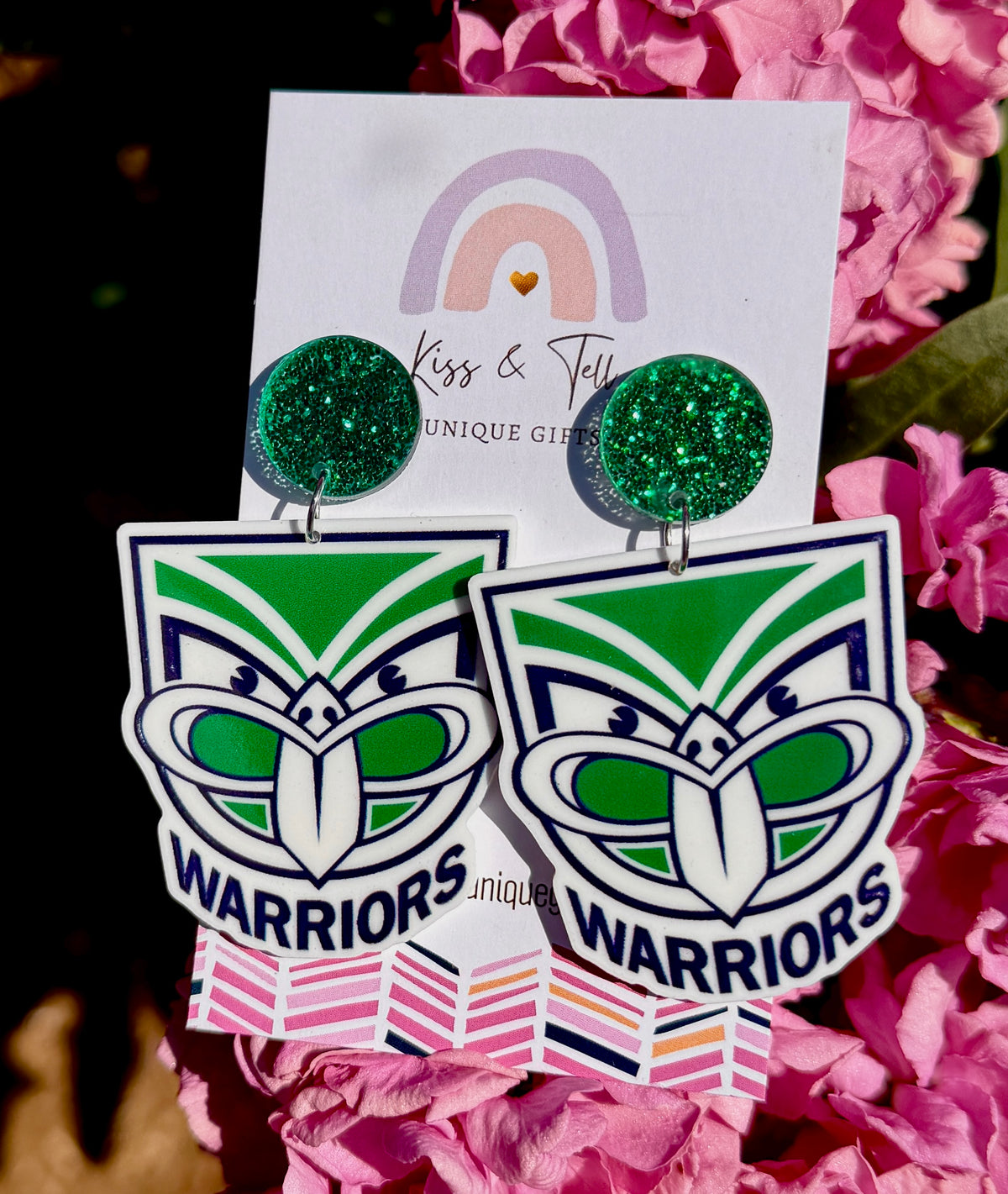 NRL New Zealand Warriors Team Dangle Earrings