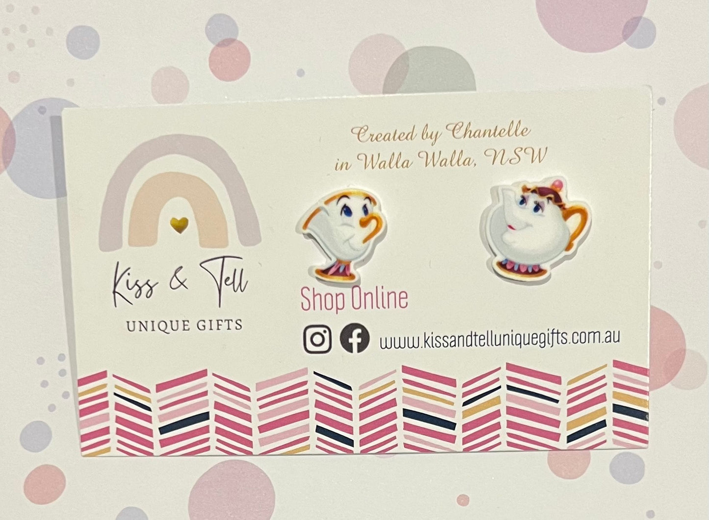 Chip & Mrs Potts Teacup Stud Earrings