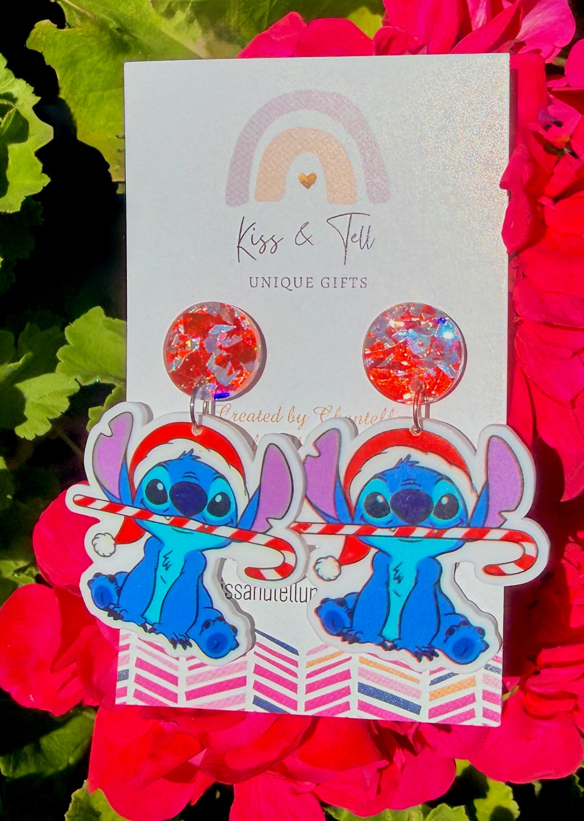 * SALE *  Christmas Stitch Character Dangle Earrings