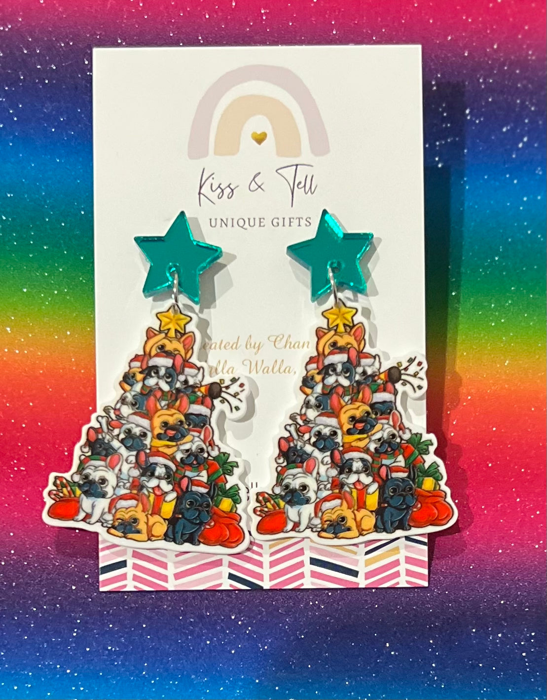 Dog Christmas Tree Earrings