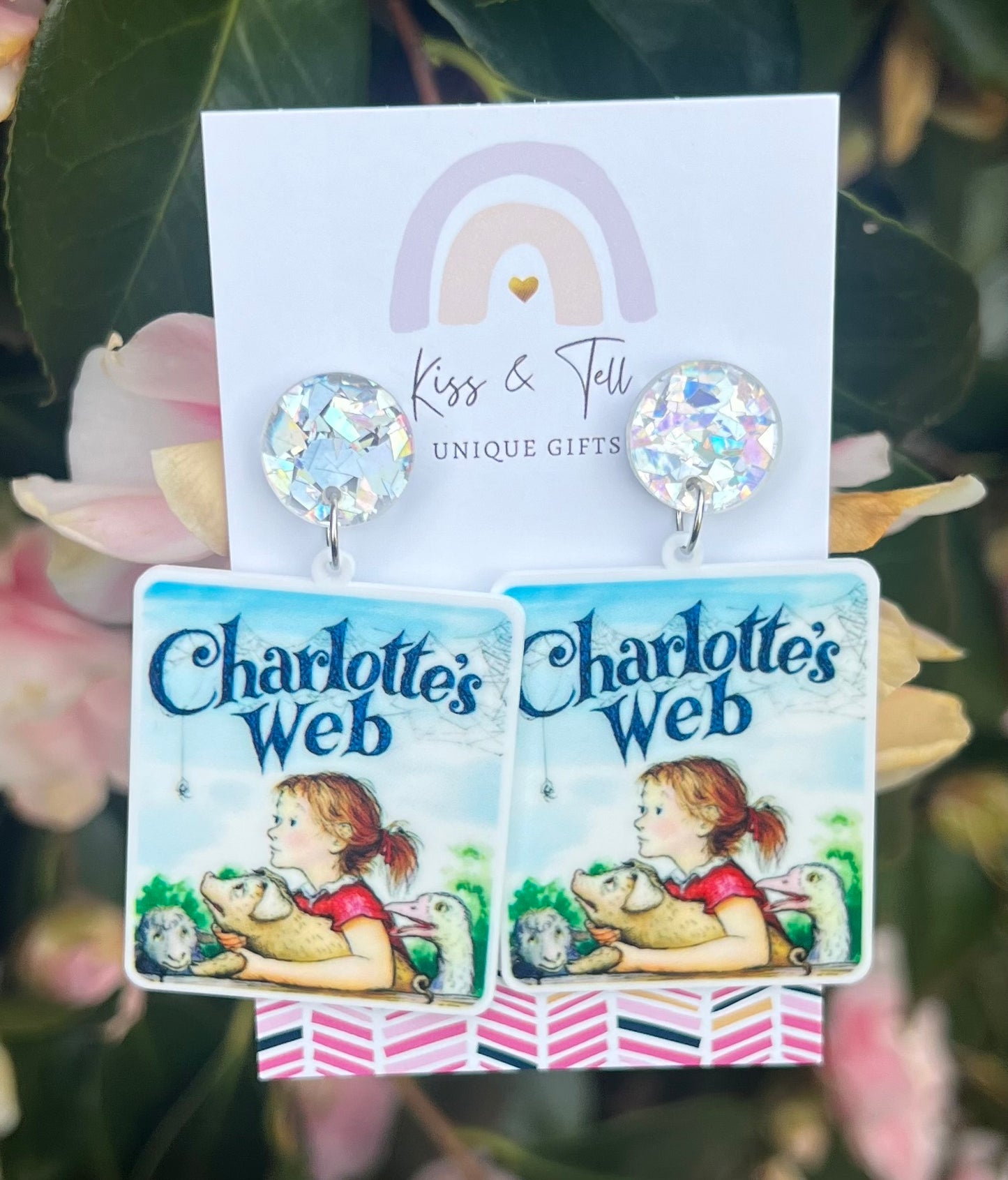 Charlotte’s Web Dangle Earrings