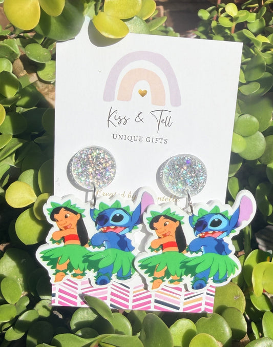 Lilo & Stitch Hula Dangle Earrings