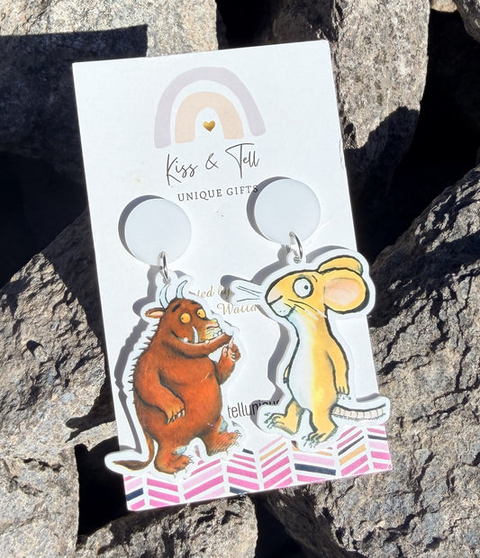 Gruffalo & Mouse Dangle Earrings