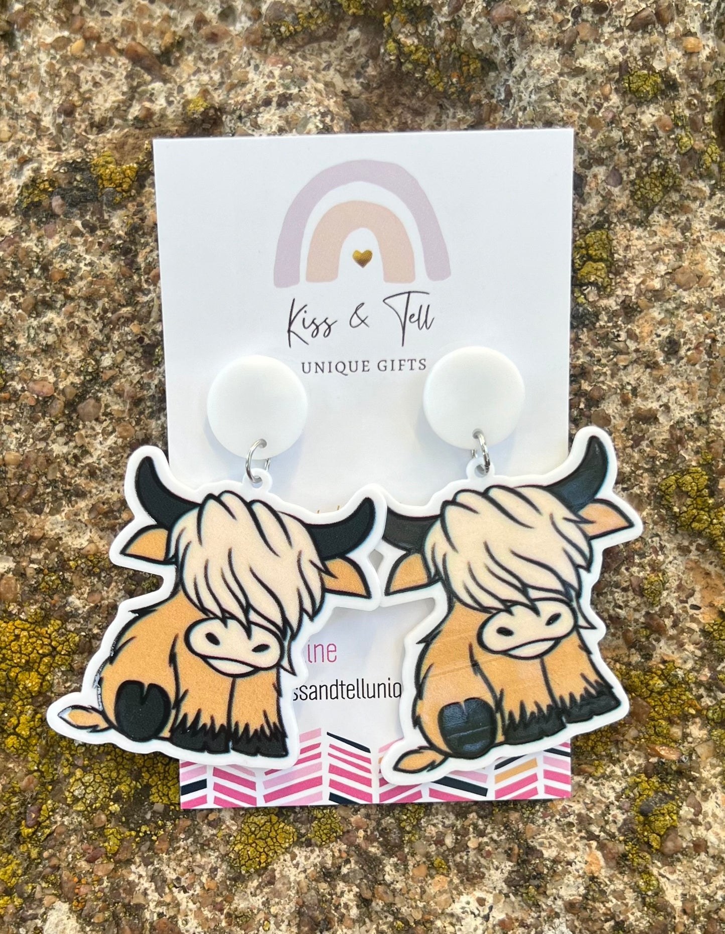 Highland Cow Dangle Earrings