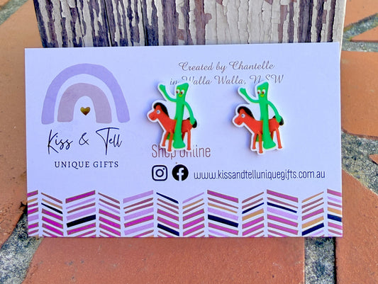 Gumby & Pokey Stud Earrings